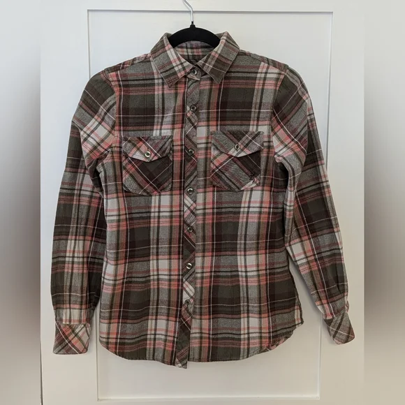 Browning For Her Button Down Plaid Long Sleeve Top - Picture 1 of 5